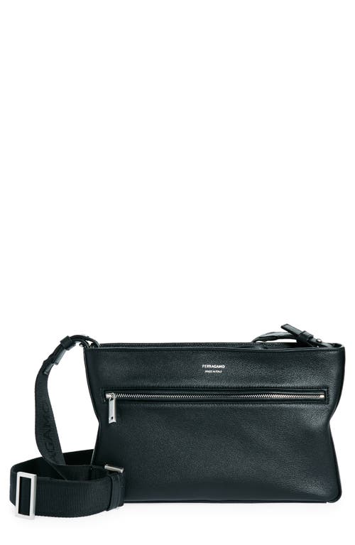 FERRAGAMO Star Leather Shoulder Bag in Nero at Nordstrom