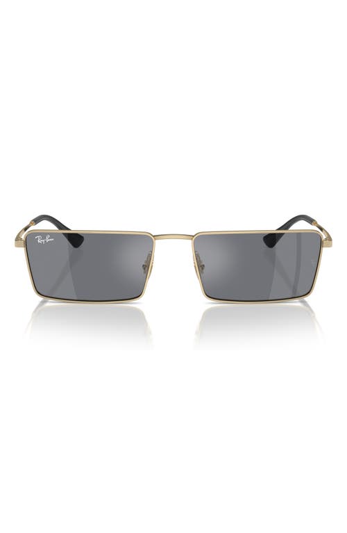 Ray-Ban Emy 56mm Rectangular Sunglasses in Light Gold at Nordstrom