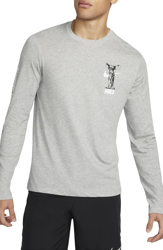 NIKE TEMPLE OF FITNESS DRI-FIT LONG SLEEVE GRAPHIC TEE