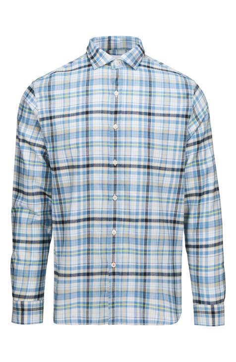 ICECREAM Check Flannel Shirt in Blue for Men