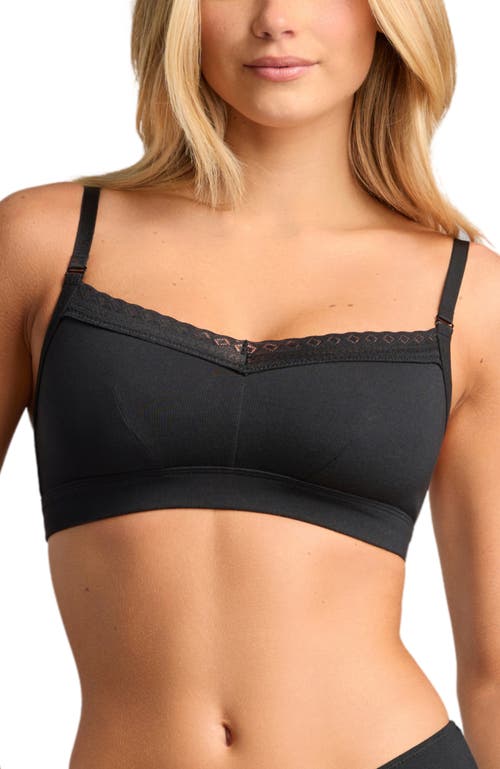 SIELLA SIELLA ORGANIC COTTON LACE BALCONETTE BRA 