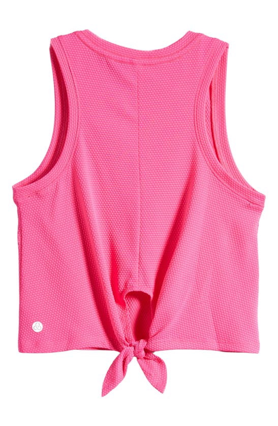 Shop Zella Girl Kids' Tie Back Tank In Pink Glimmer