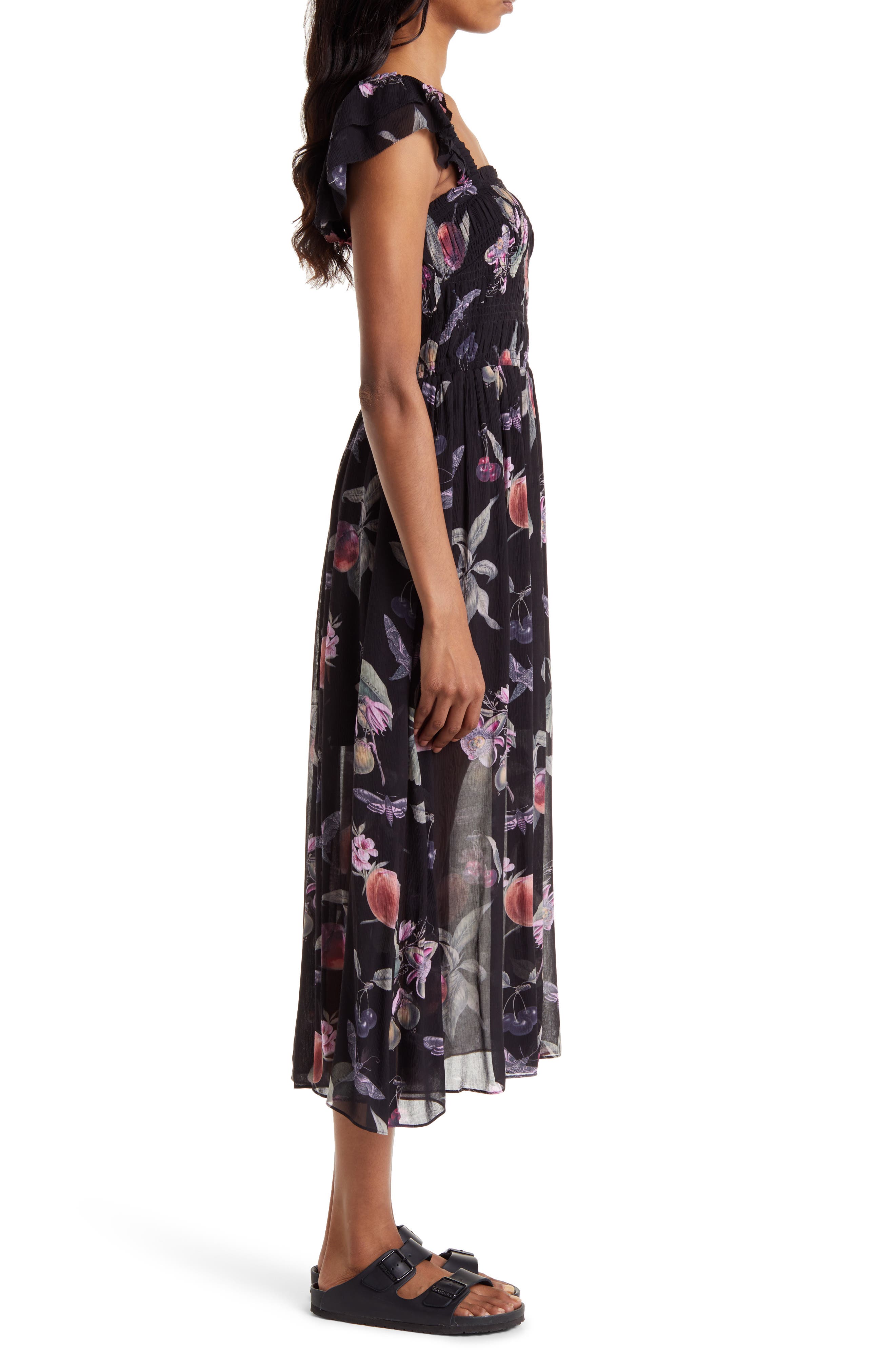 AllSaints Mali Soliel Fruit Print Dress 