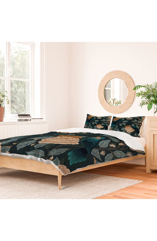 Deny Designs Duvet Cover & Shams Set In Black