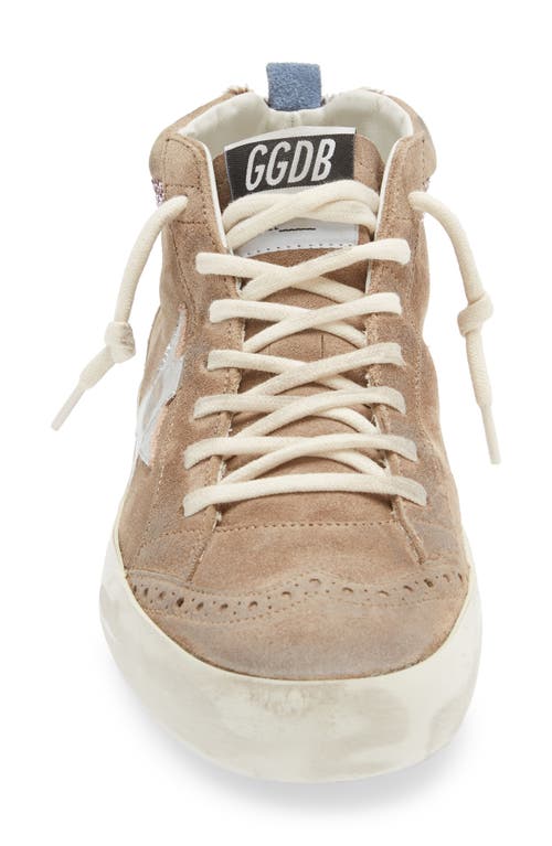 Shop Golden Goose Mid Star Glitter Sneaker In Brown/leo/silver