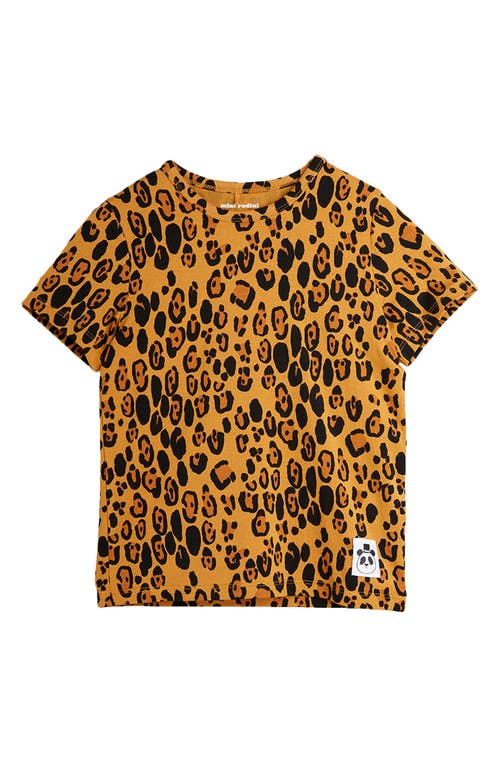 Mini Rodini Kids' Leopard Print T-Shirt Beige at Nordstrom,