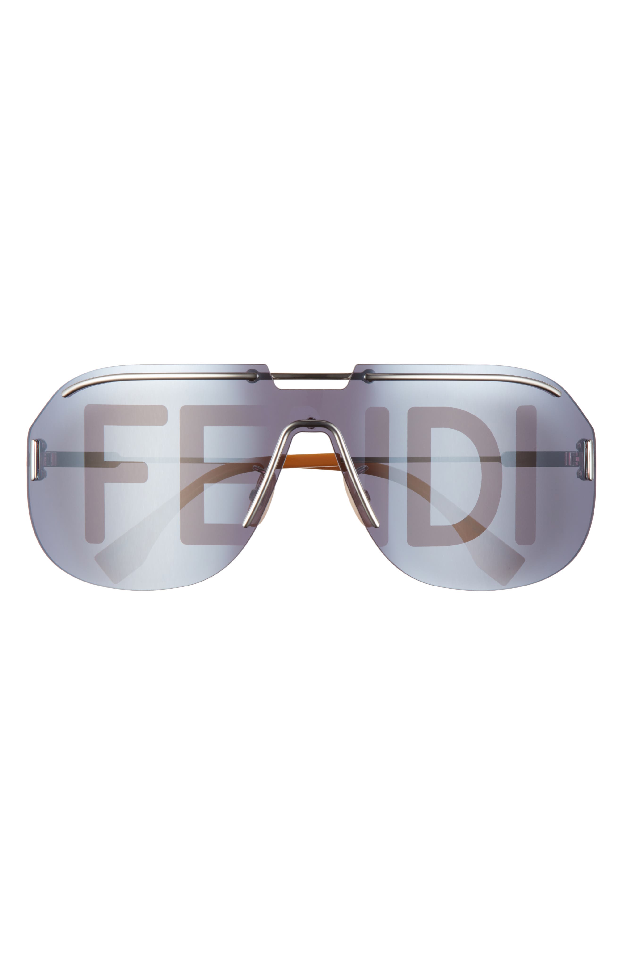 fendi 99mm shield sunglasses