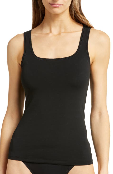Womens Cotton Camisole Top with Built-in Shelf Bra Stretch Undershirts  Adjustable Strap Tank (Black+Gray,M) : : Clothing, Shoes &  Accessories