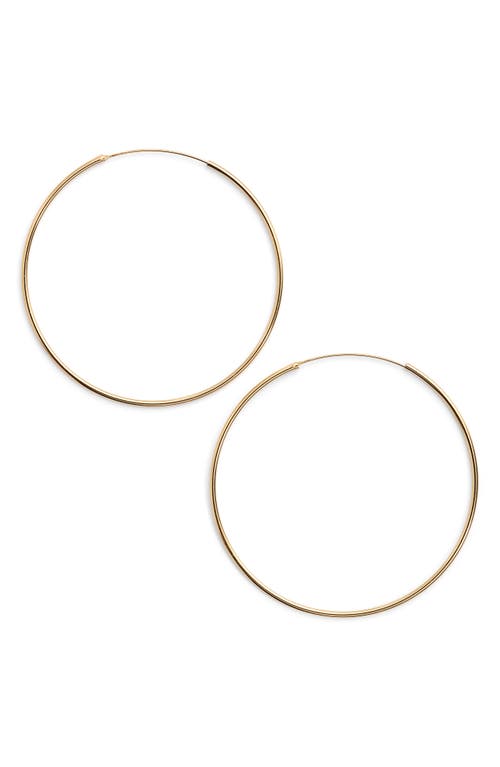 Argento Vivo Extra Large Endless Hoop Earrings in Gold