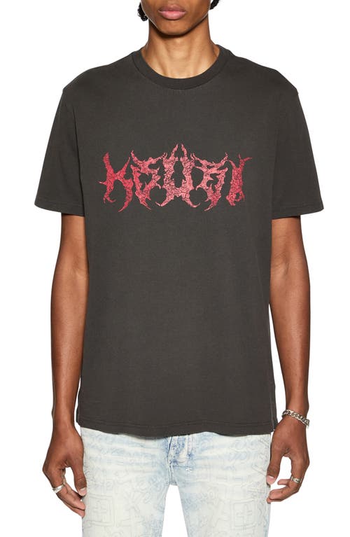 Shop Ksubi Sabbath Kash Faded Graphic T-shirt In Black