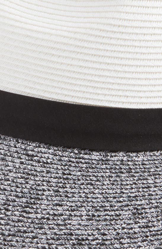 Shop Nordstrom Packable Braided Paper Straw Panama Hat In White-black Combo