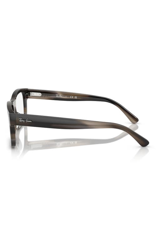 Ray Ban Ray-ban 54mm Rectangular Optical Glasses In Havana Gradient