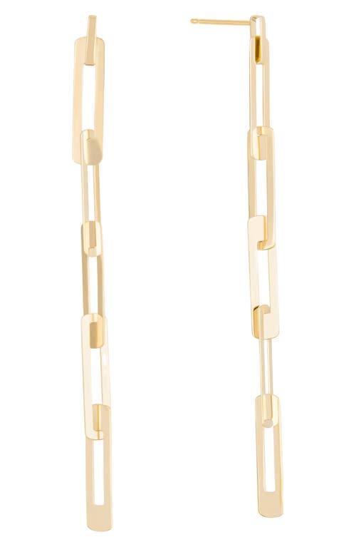 Shop Lana Laser Interlocking Drop Earrings In Gold