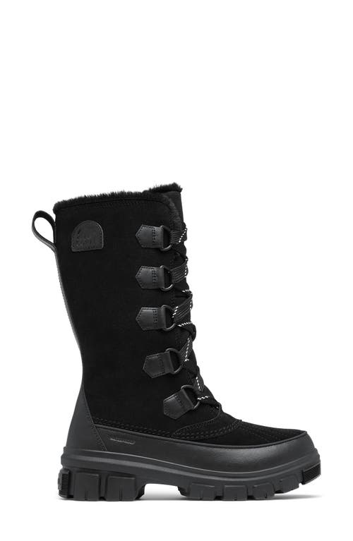 Shop Sorel Tivoli V Faux Fur Lined Tall Waterproof Boot In Black/natural