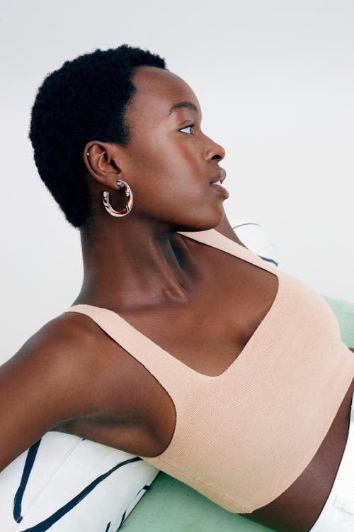 Machete Midi Hoops In Turquoise Clear