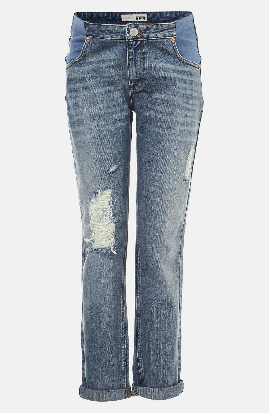 'Evie' Distressed Slim Moto Maternity Jeans Nordstrom