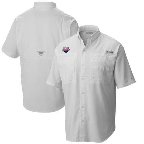 Men's Chicago Cubs Columbia Royal Tamiami Omni-Shade Button-Down Shirt