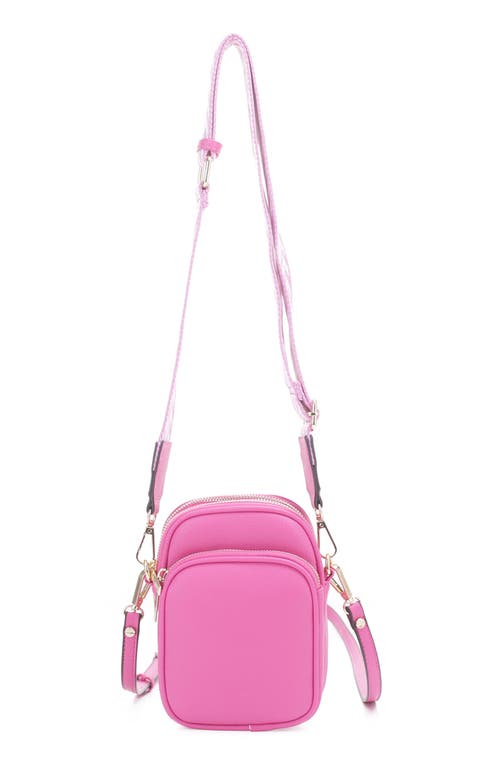 Mali + Lili Josephine Vegan Leather Crossbody Bag in Pink
