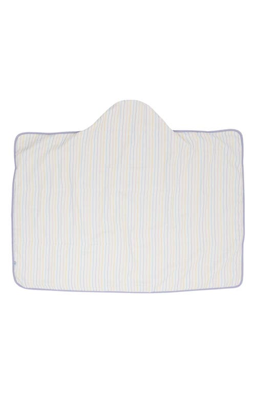 Little Unicorn Cotton Muslin & Terry Hooded Towel In Unicorn Stripe