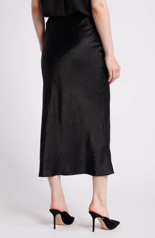 Shop Hugo Boss Boss Vesatie Bias Cut Satin Maxi Skirt In Black