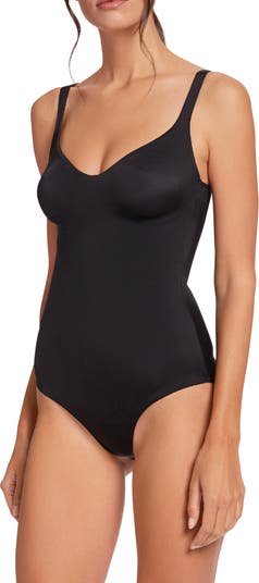 Womens Wolford black Tulle Forming String Bodysuit