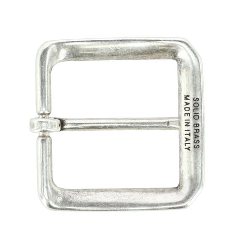 Trafalgar 35mm Square Solid Brass Harness Belt Buckle In Silver