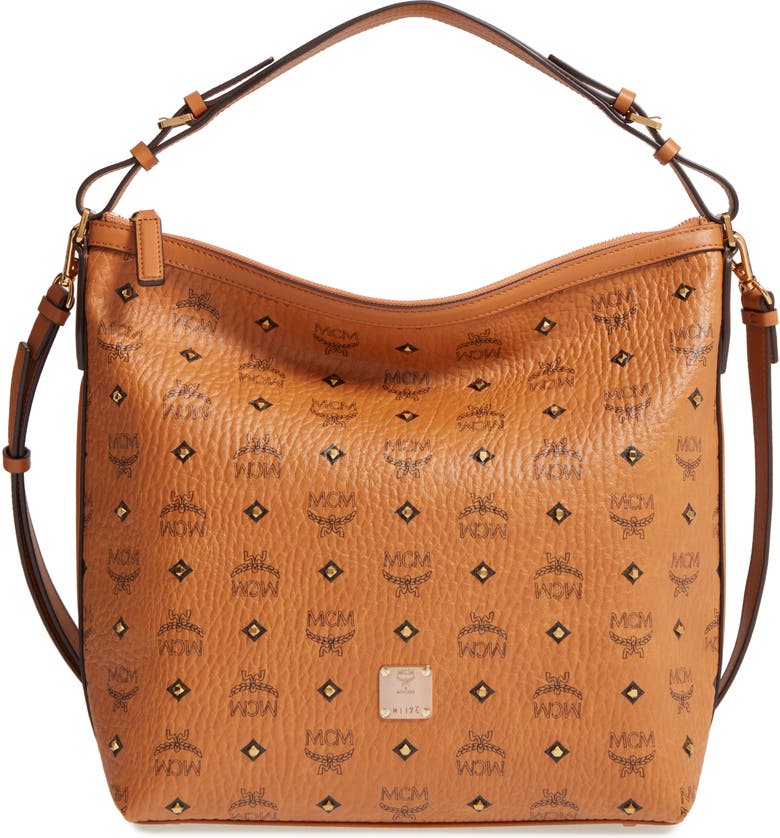 MCM 'Small Gold Visetos' Coated Canvas Hobo | Nordstrom