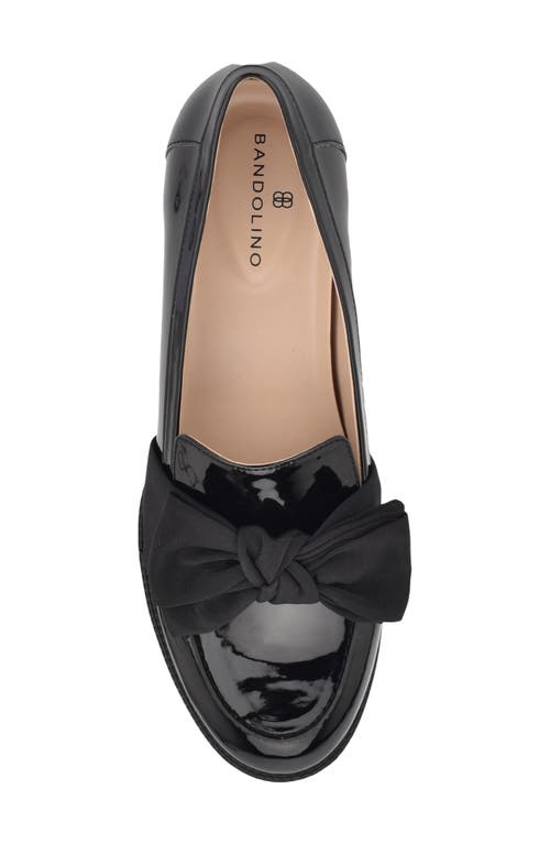 Bandolino Oidnil Bow Loafer In Black Patent Mill