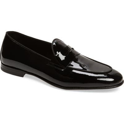 Bruno Magli Cardosa Sera Patent Penny Loafer- Black