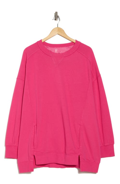 Free People Fp Movement Intercept Oversized Sweatshirt In Living Magenta