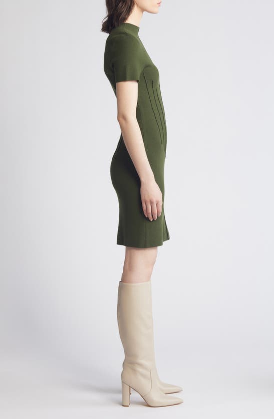 Eliza J Pintuck Fitted Sheath Dress In Olive