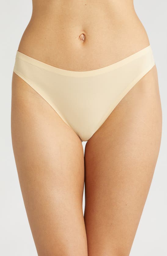Shop Chantelle Lingerie Soft Stretch Thong In Sunflower Yellow