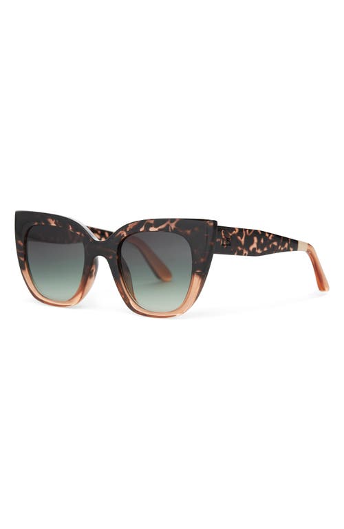 Toms Sydney 50mm Gradient Small Cat Eye Sunglasses In Tortoise Apricot Crystal Fade