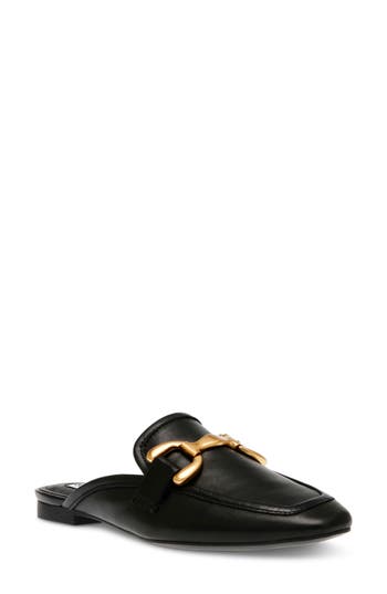 Steve Madden Fortunate Bit Mule In Black Leather