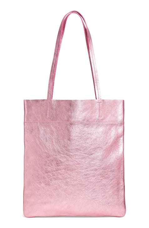 Women's Glove Large Tote Bag in Fluo Pink