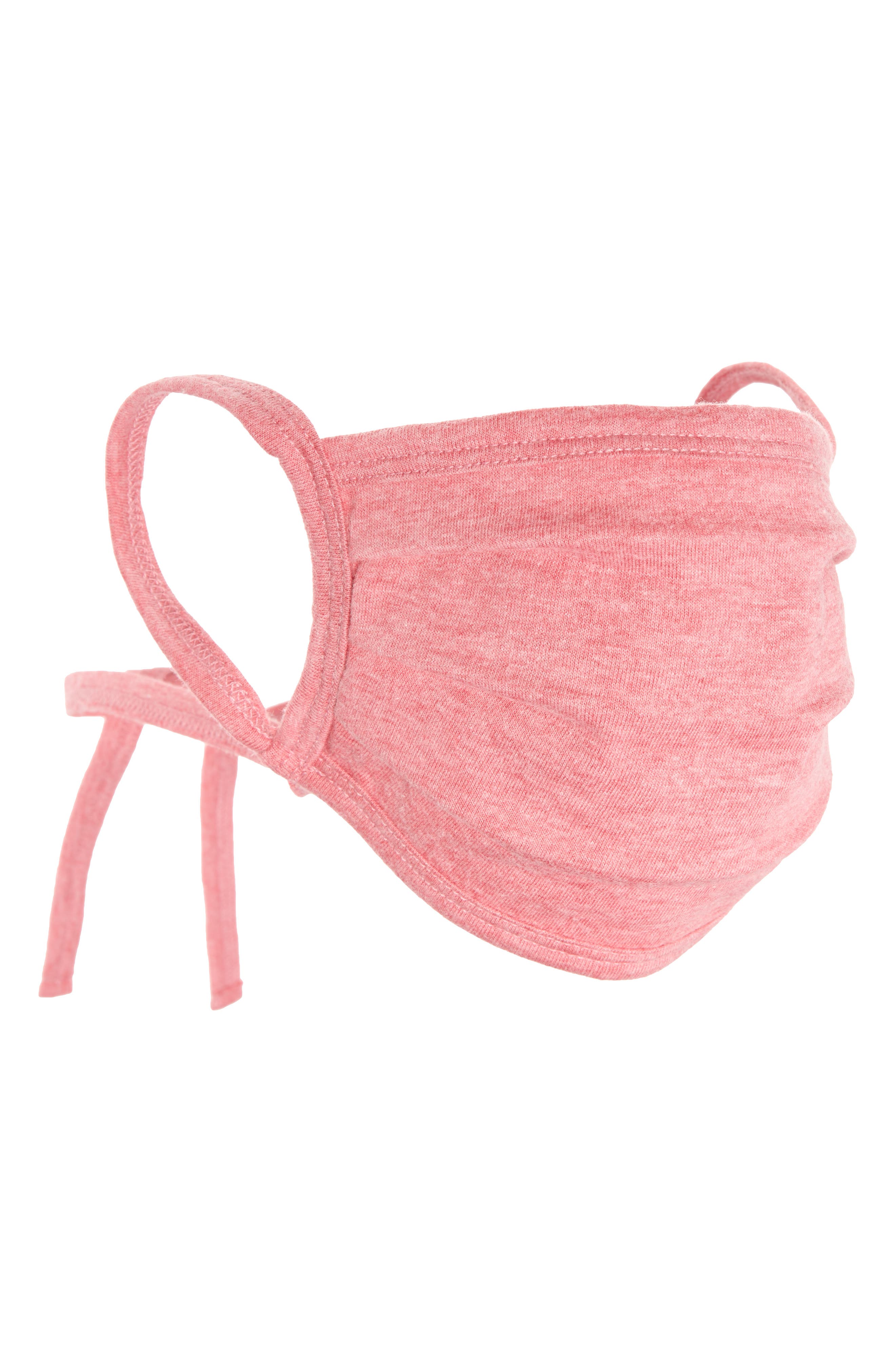 NORDSTROM 4-Pack Adult Pleated Face Masks, Alternate, color, KNIT HEATHERED PACK