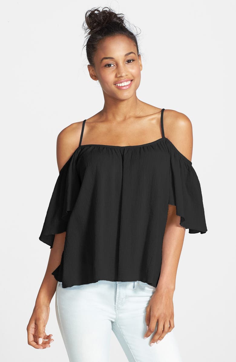 Mimi Chica Cold Shoulder Top (Juniors) (Online Only) | Nordstrom