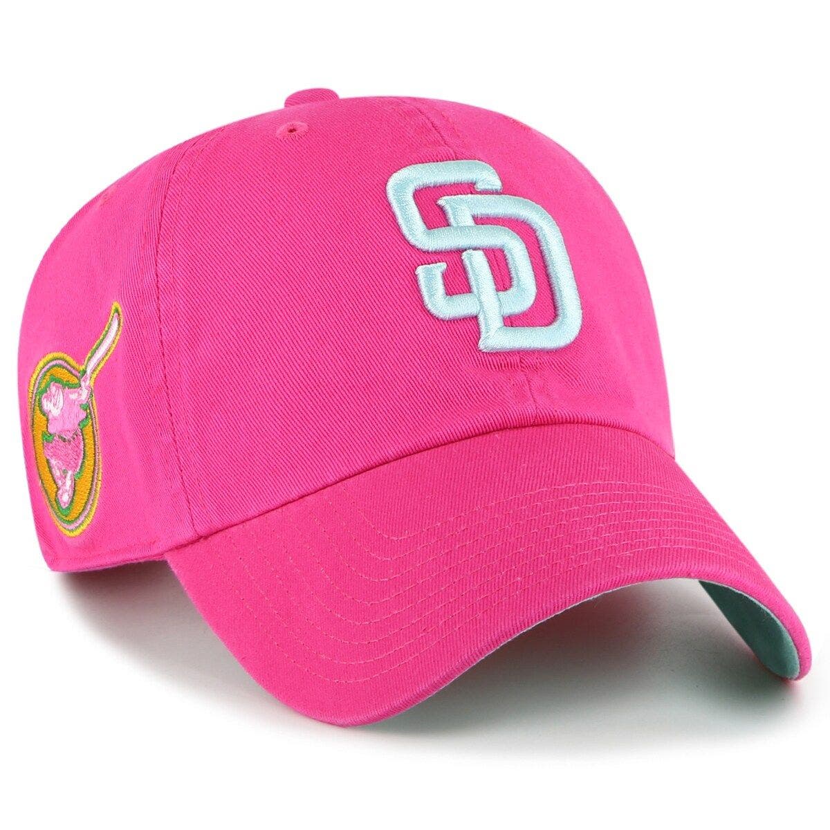 Men's '47 Pink San Diego Padres 2022 City Connect Clean Up Adjustable Hat
