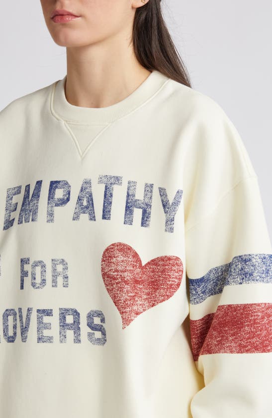 Shop The Mayfair Group Empathy Is For Lovers Graphic Sweatshirt In Cream