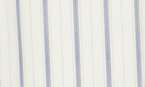 Frame Le Palazzo Striped Raw Wide Leg Jeans In Sage Multi In Indigo Multi