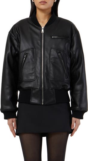 Apparis Chaz Faux Leather Bomber Jacket | Nordstrom