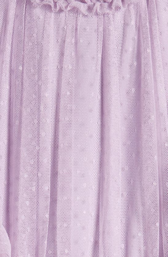 Shop Nordstrom Kids' Mesh Ruffle Dress In Purple Petal