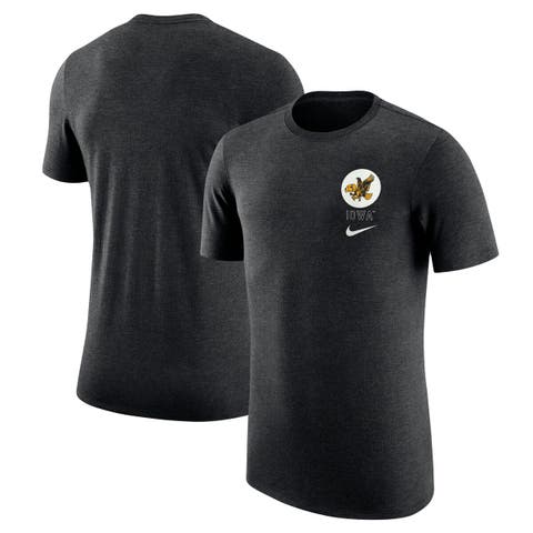 Men's Nike Heather Black Oregon Ducks Vintage Logo Tri-Blend T-Shirt