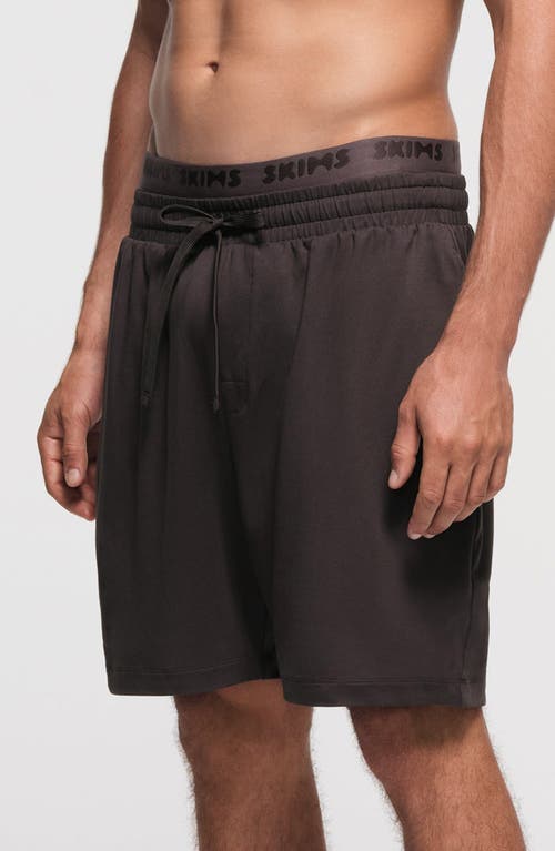 Shop Skims Outdoor Jersey Sweat Shorts In Iron