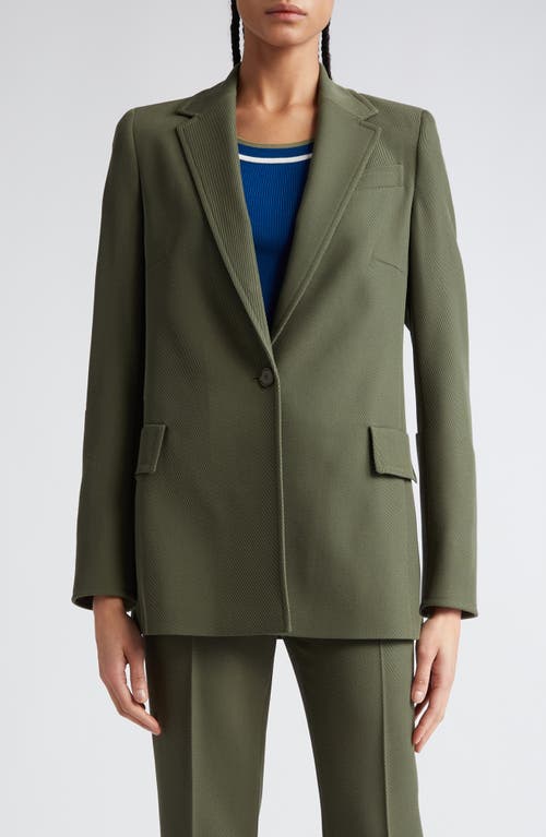 Akris punto Single Breasted Wool Tricotine Boyfriend Blazer Sage at Nordstrom,