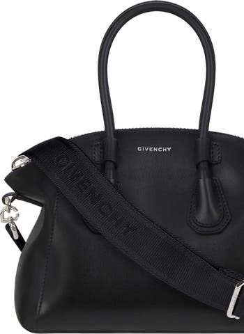 GIVENCHY Antigona Mini Leather Shoulder Bag Black