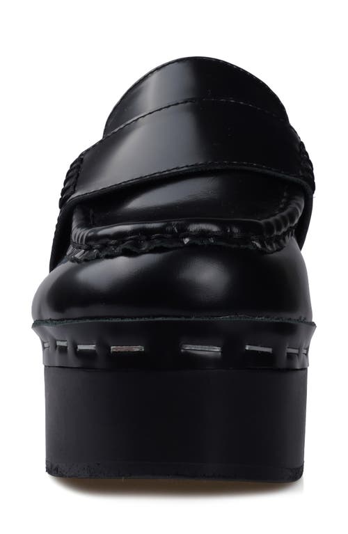 Zigi Artisan Tally Platform Mule In Black Leather