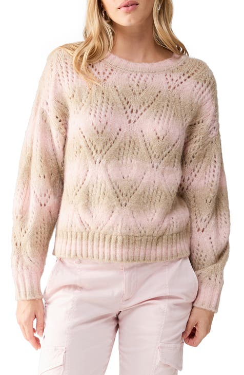 Stripe Pointelle Stitch Sweater