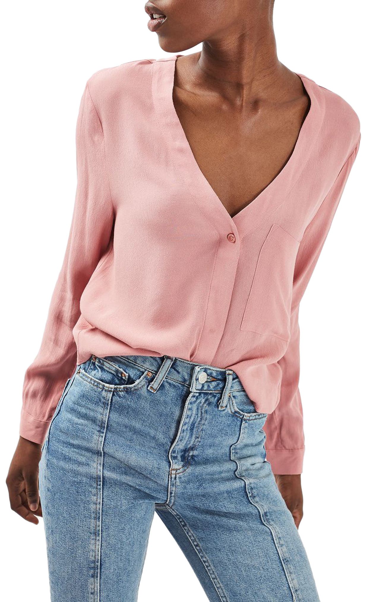 Crop Slouch Pocket Blouse Nordstrom