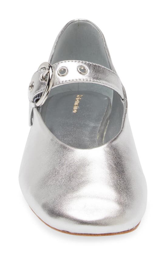 Shop Reformation Bethany Mary Jane Flat In Silver